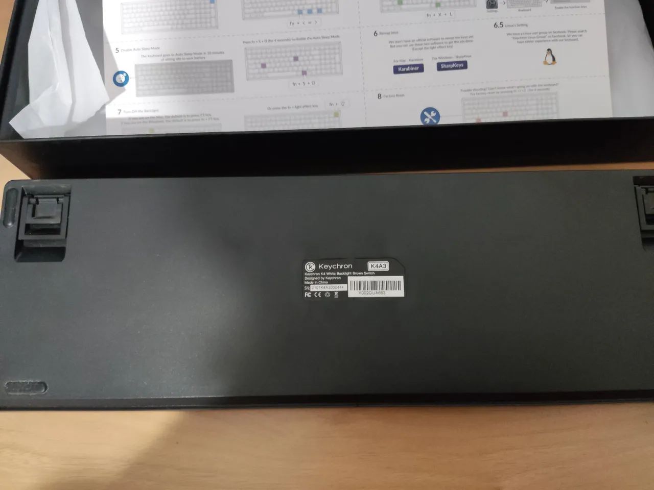 Teclado keychron k4 V2 96% teclas brown bluetooth PC mac - Foto 3