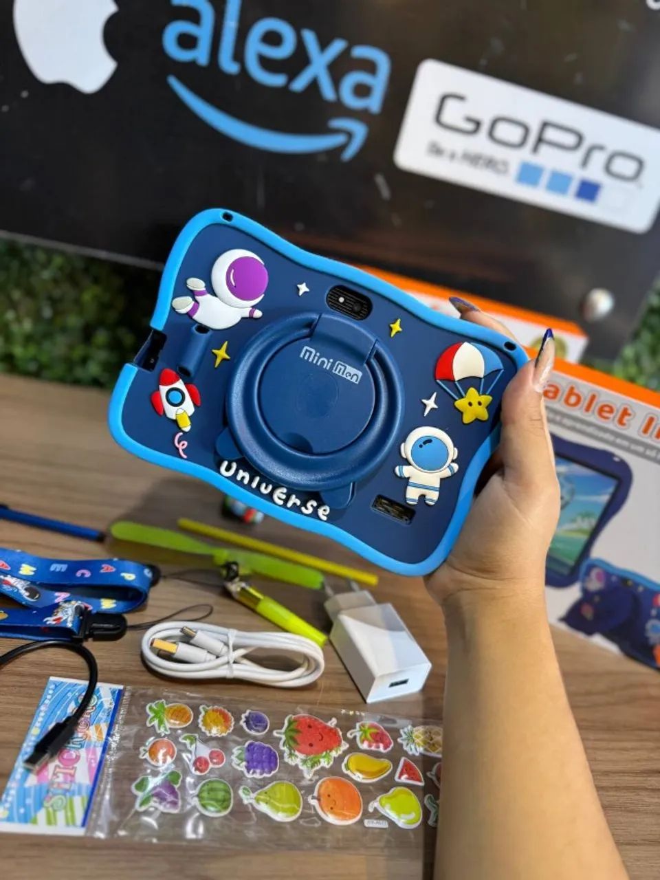 Tablet Infantil Azul Mini Men 128G - PRODUTO NOVO COM GARANTIA
