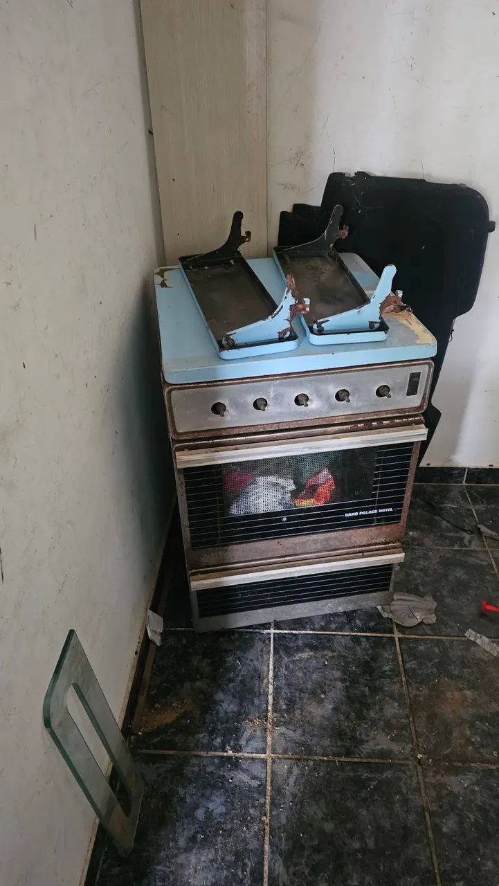 Fogao retro azul 4 bocas 
