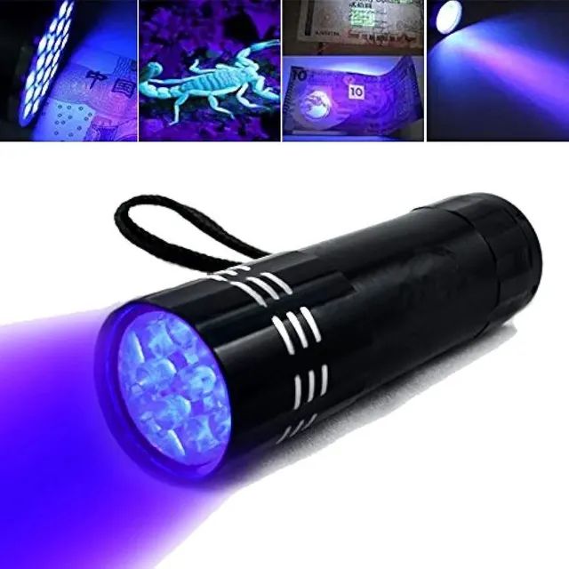 Lanterna com Luz Negra ultra violeta UV - Foto 3
