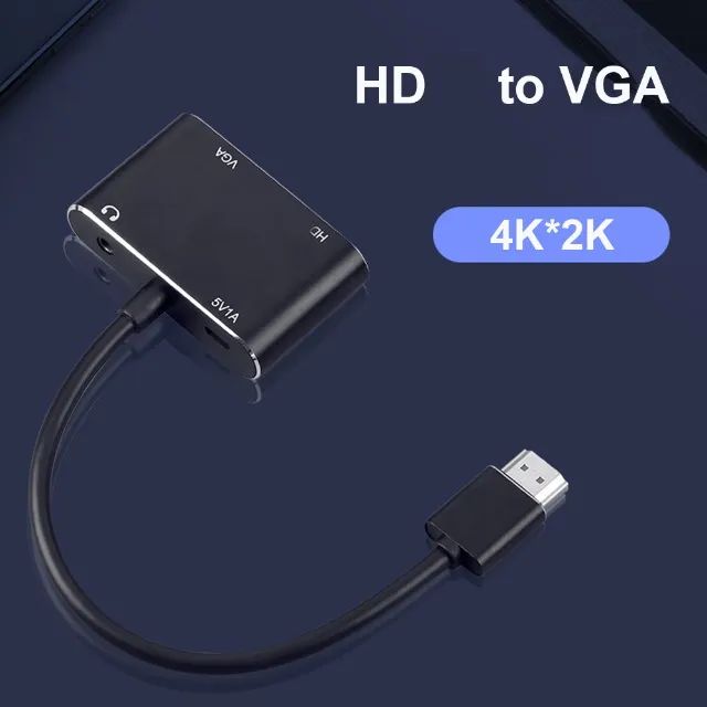 Conversor Duplicador Hdmi Macho Em 1 Vga E 1 Hdmi 5844