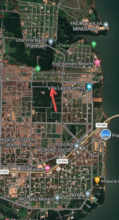 Lote lindeiro de 437,50m² em Luzimangues - Village Morena