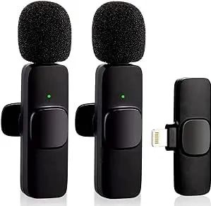 Microfone De Lapela Duplo K9 Compatível iPhone e Android