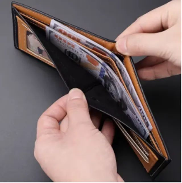 Produto Novo Carteira cartãozíper integrado clipe de dinheiro Unisex Original Frete Grátis