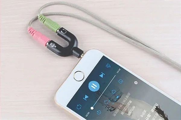 adaptador de áudio p3 x p2 kirin fone microfone no celular - Foto 5