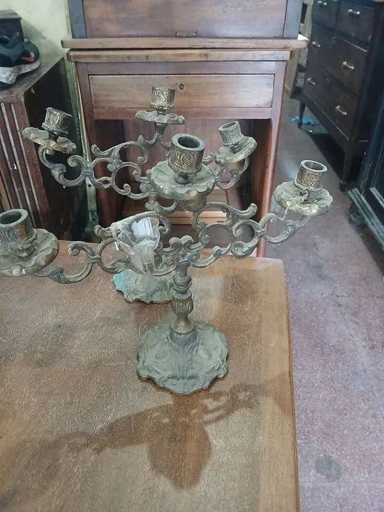  Par de Candelabro de 3braços antigo