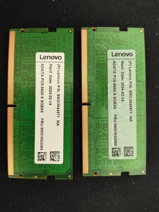 DDR5 16Gb (2x8Gb) 5600mhz original Lenovo  - Foto 2