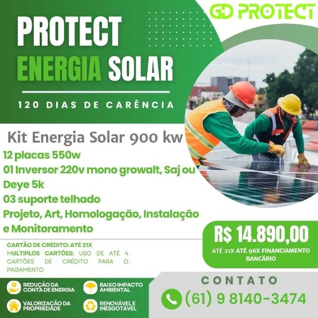 Energia Solar On Grid, Off Grid e Hibrido apartir R$ 269,00 na Parcela - Foto 3