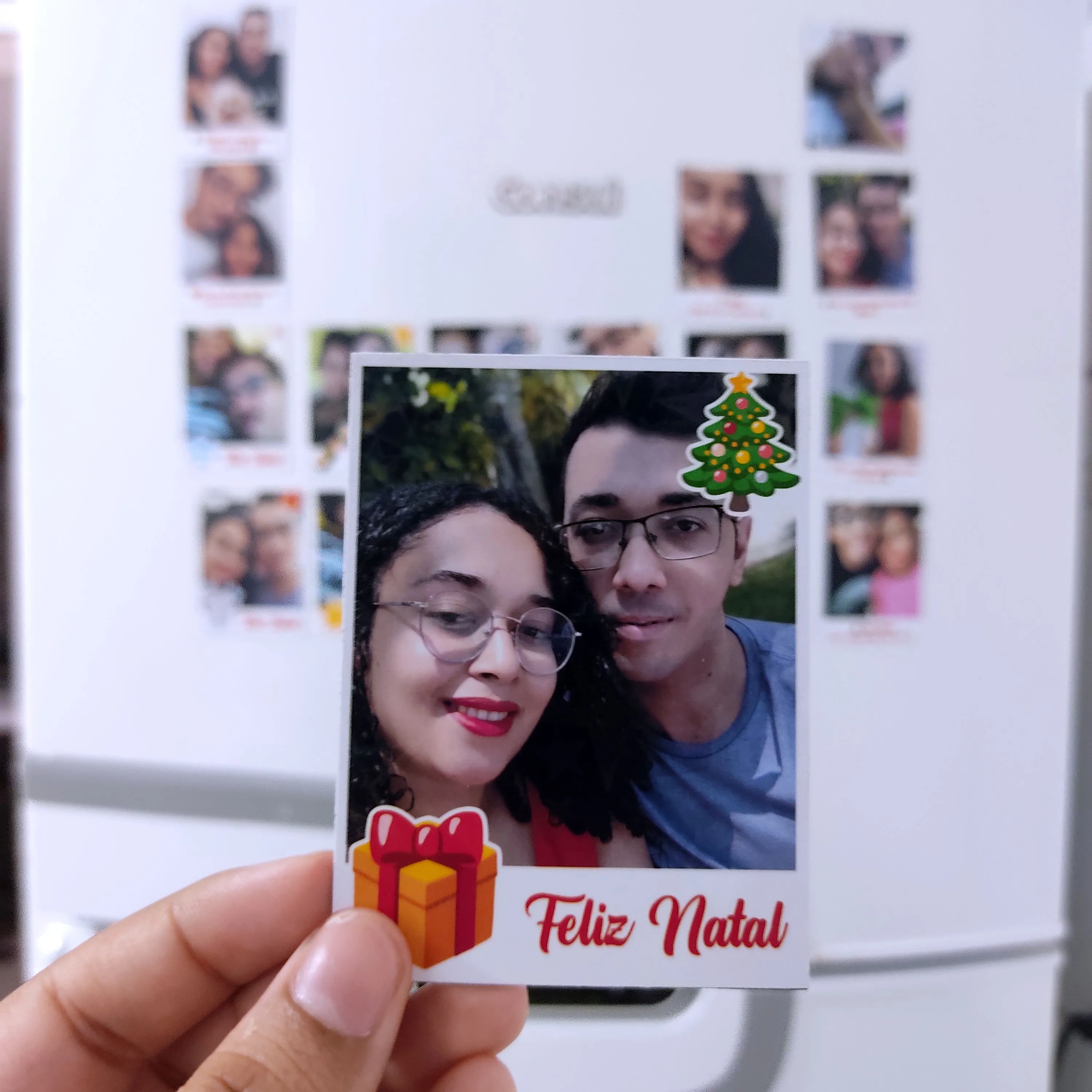 Imã de geladeira Com foto Polaroids, Personalizada, 9 unidades