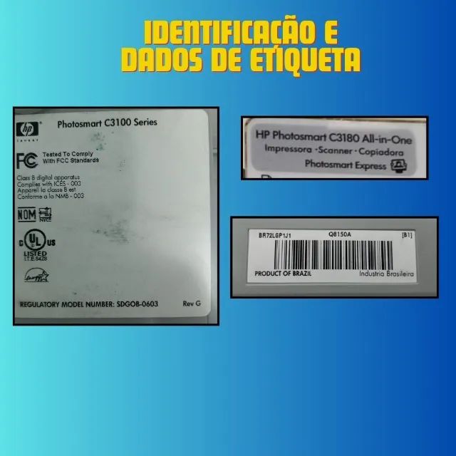 Impressora Scanner Copiadora HP C3180 - Periféricos De Computador.