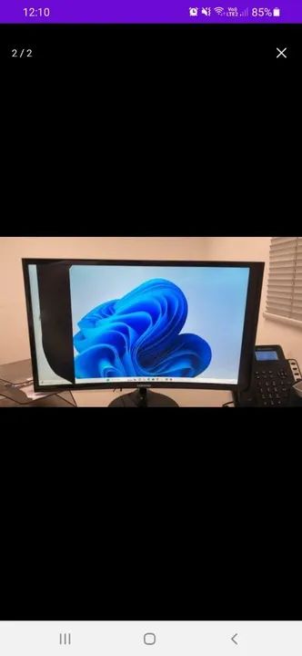 Monitor curvo Samsung Está com display avariado - Foto 5