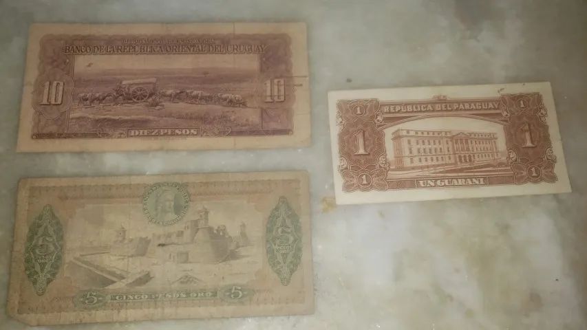 Cédulas (3) antigas  países america do sul - Foto 2