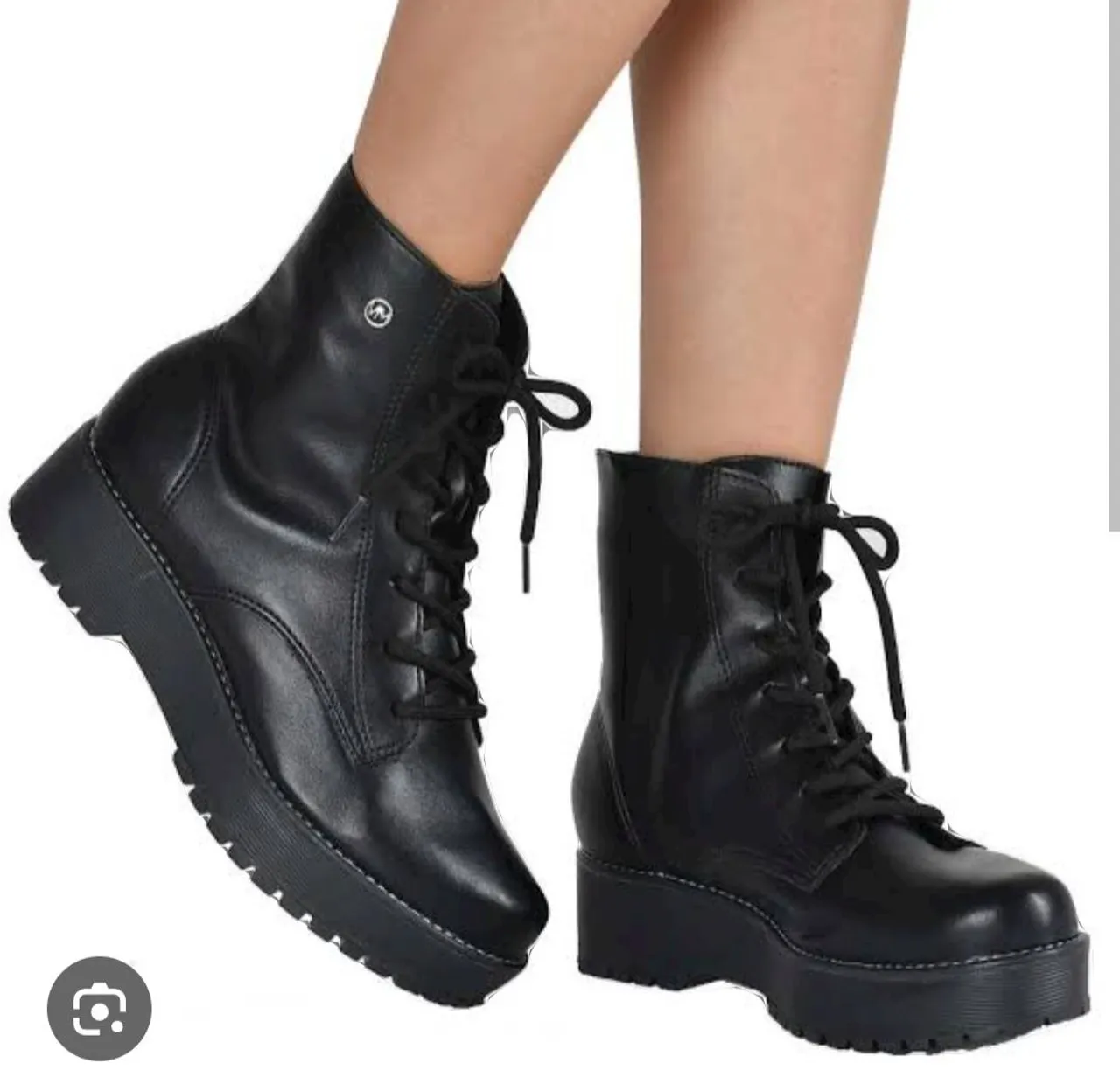 Bota Coturno Feminina Preta