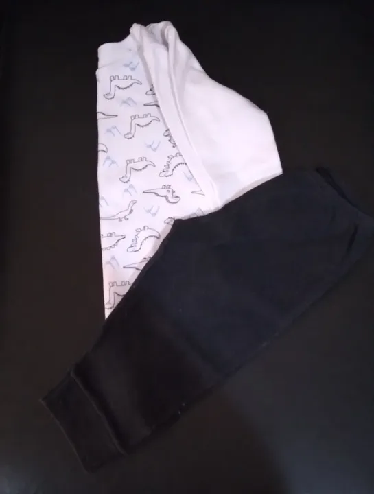 Conj. body dino ML + calça preta