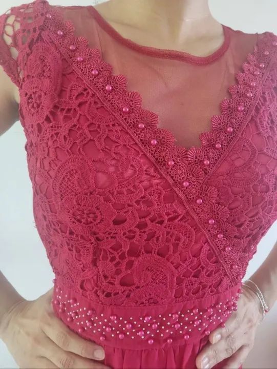 Vestido longo festa vermelho - Foto 3