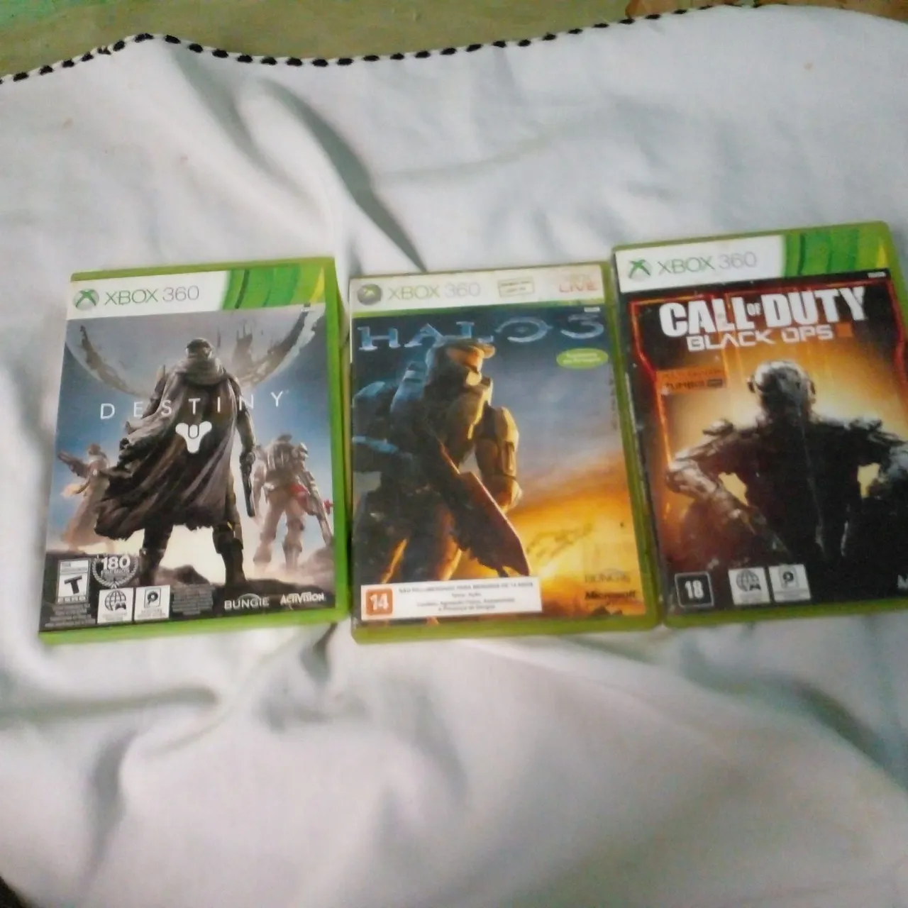 3 jogos Xbox 360 - Destiny, Halo 3 e Call of Duty Black Ops