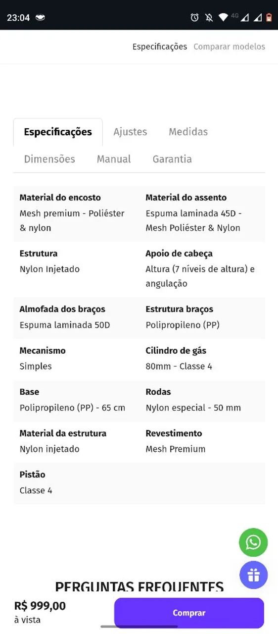 Cadeira Ergonômica Elements Astra - Preta - Foto 4
