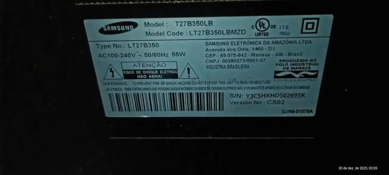 Tv monitor Samsung 27 polegadas com controle remoto original. - Foto 3