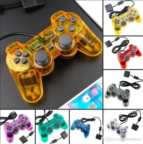 Controle pra PS2 transparente 