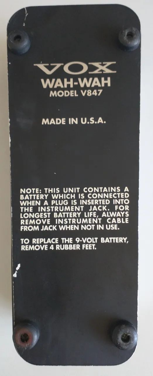 Pedal Vox Wah Pedal V847 - 90s - Made In Usa - Instrumentos