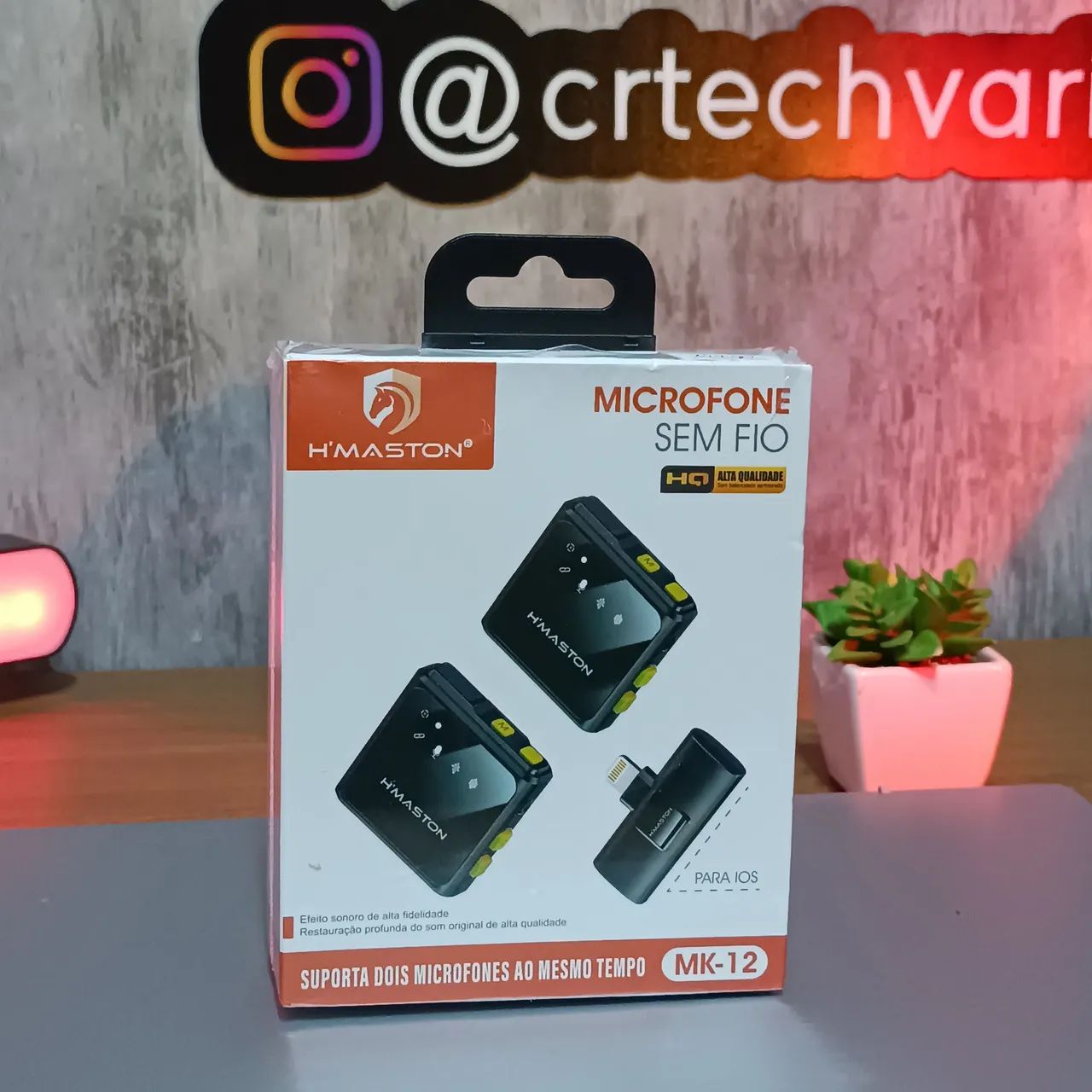 MICROFONE DE LAPELA ONEX E H'MASTON TIPO C E IOS 2 UNIDADES NA EMBALAGEM - Foto 4