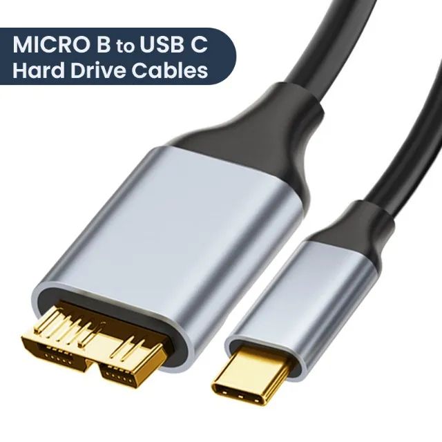 Cabo Micro B para Tipo C Macho -  HD Disco Rígido 3.0 - Foto 2