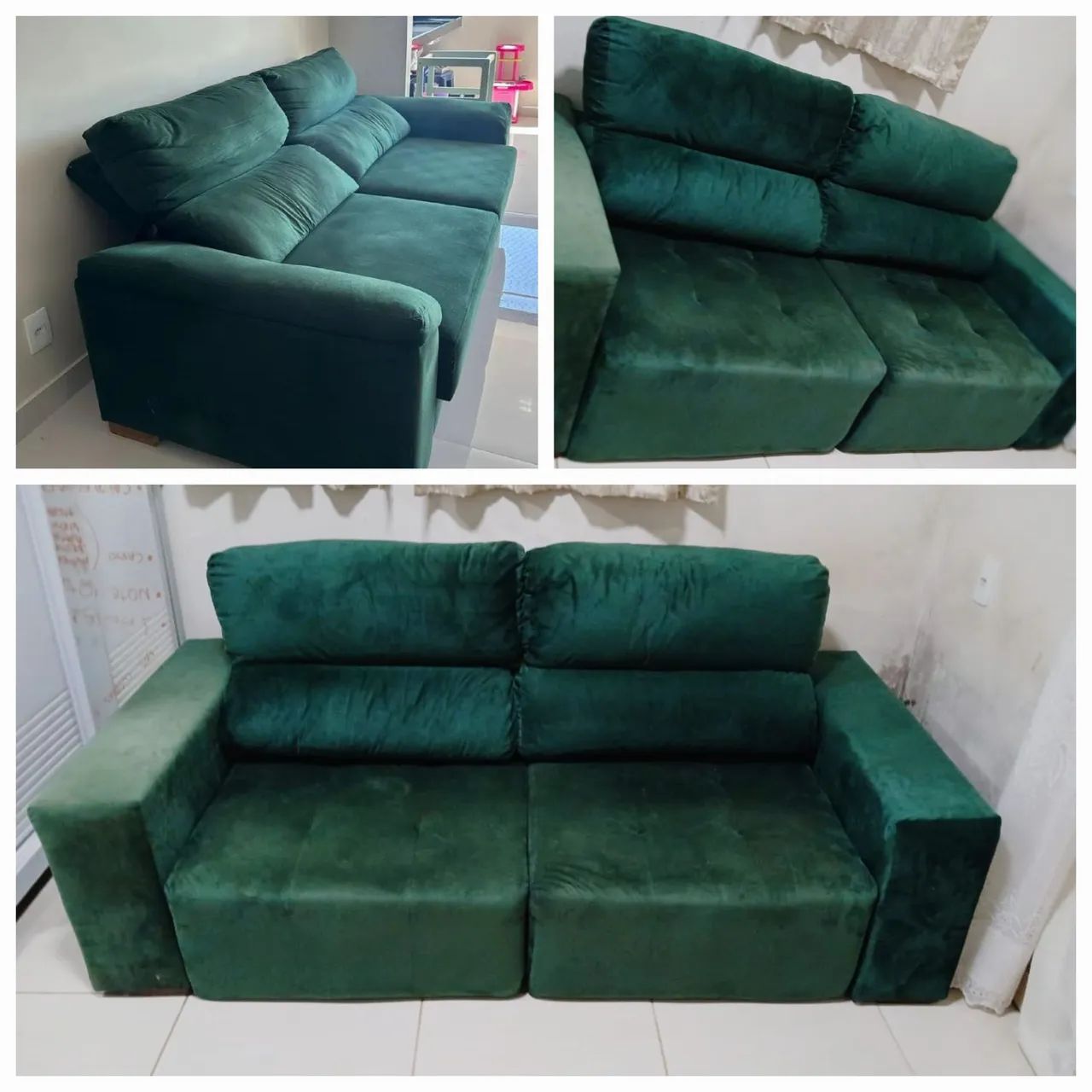 Sofá retrátil 3 lugares