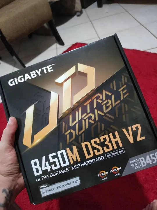 Placa Mãe Gigabyte B450m K, AMD, Am4, MATX, DDR4
