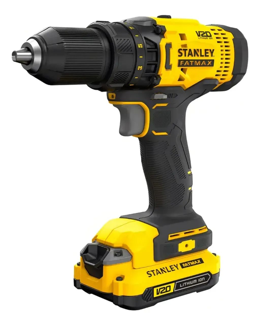 Furadeira e Parafusadeira Profissional 20V Stanley Modelo SCD700C2K  - Foto 3