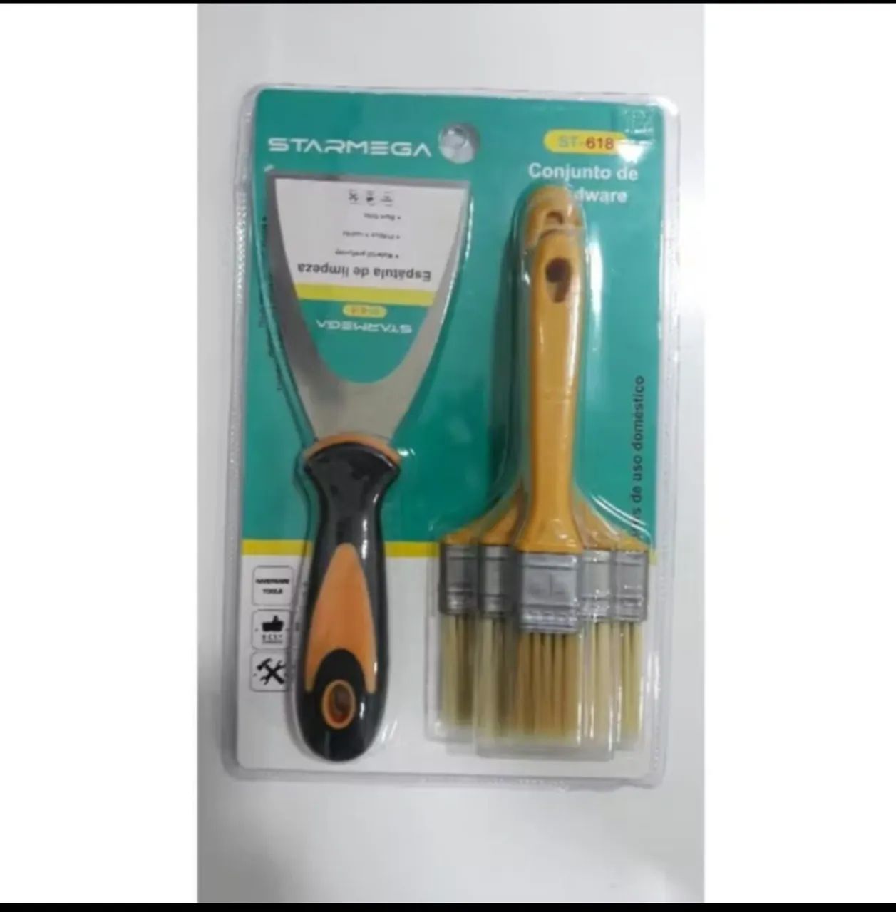 Kit 3 Pincel mais Espátula 