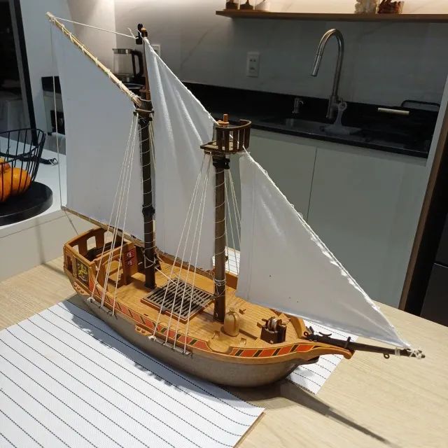 Veleiro Playmobil FLUTUA de vdd Custom Barco Pirata Caravela