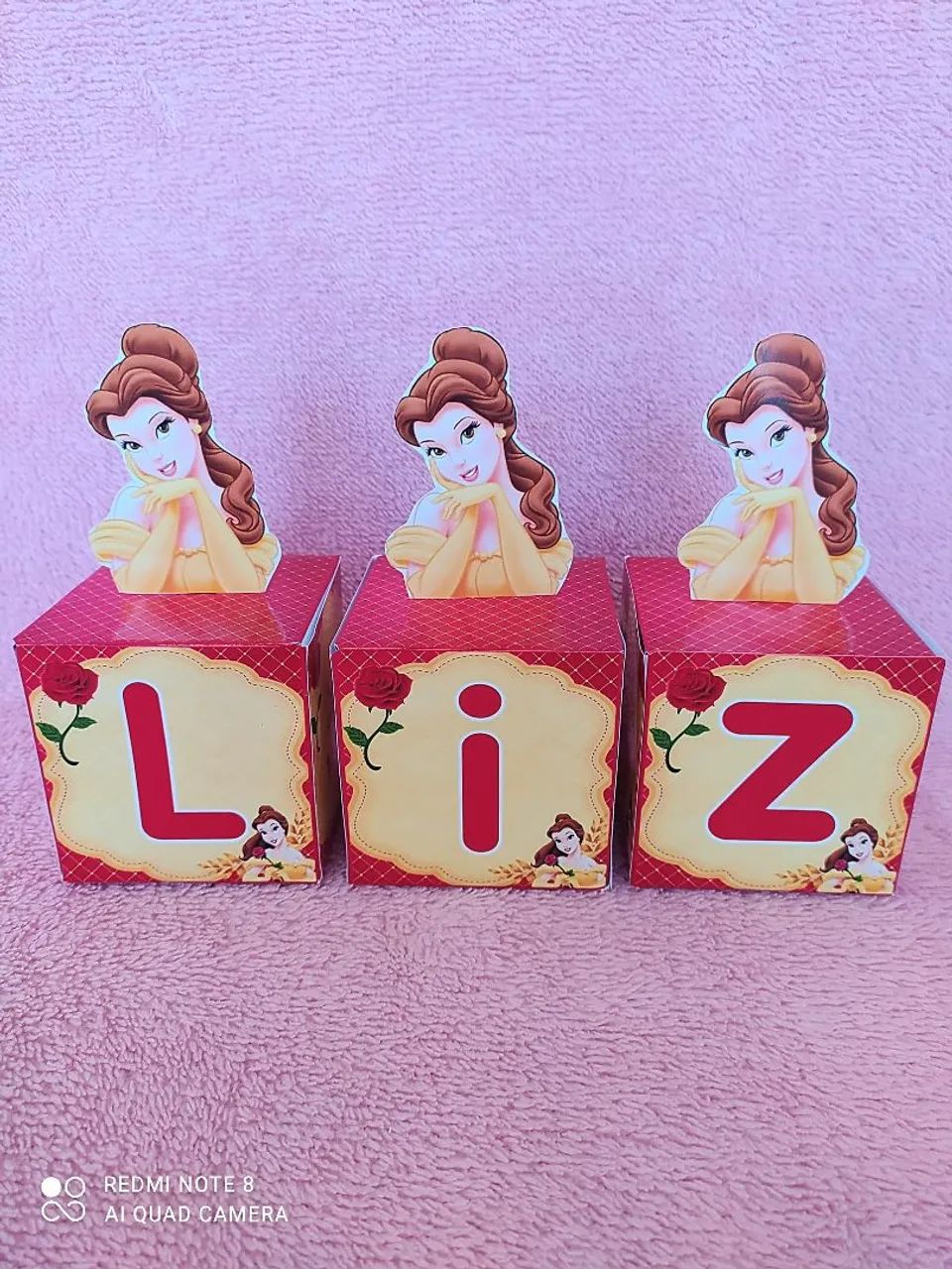 Caixinhas A Bela e a Fera lembrancinha personalizada festa