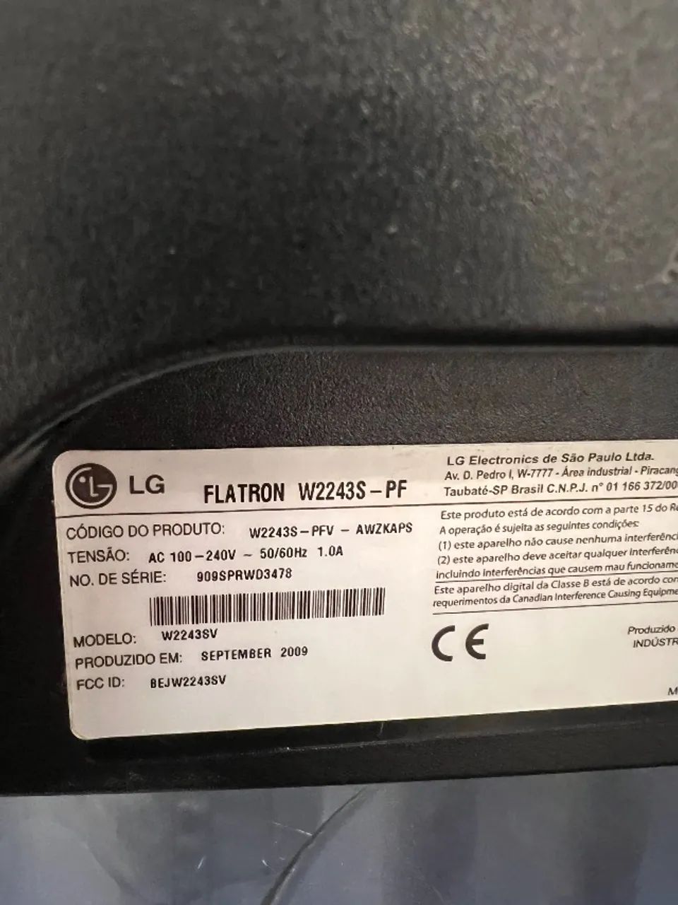 Monitor LG Flatron 22? (Não liga) - Foto 4