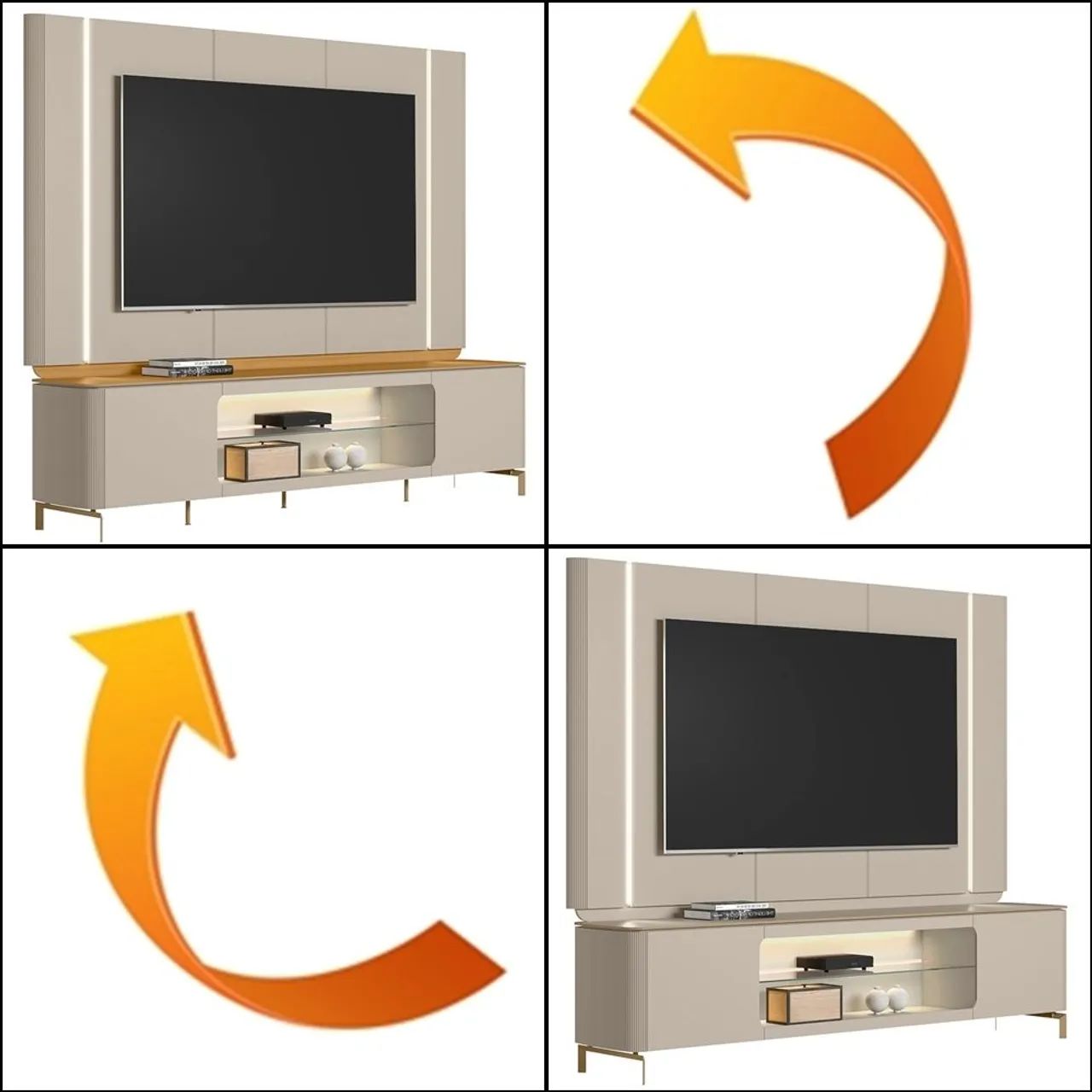 Painel + Rack Santorini até 75"  - Entrega Rápida  - Foto 2