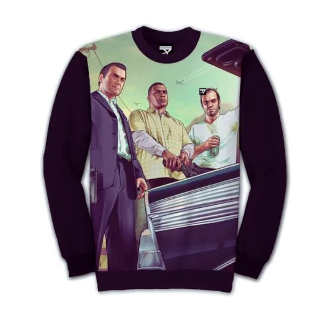 Camiseta moleton GTA 5 tamanho G