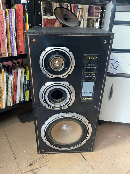 Caixa de Som CP-77 X-Bass sharp antiga auto falante