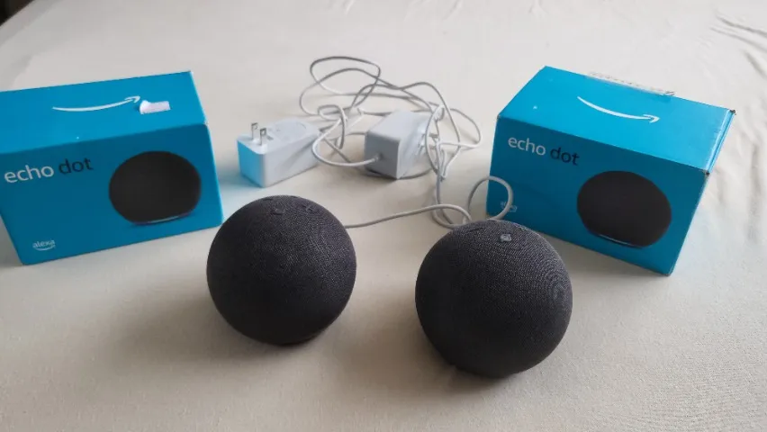 2 Echo dots de 5a geracao, praticamente novas