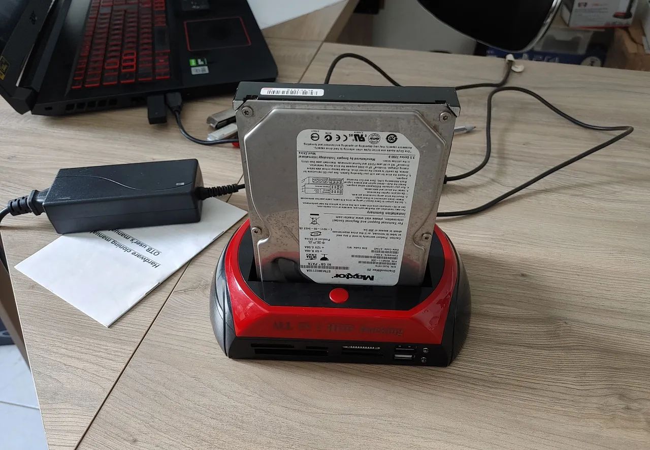 Dock Station leitor Usb Hd externo Sata Ssd Ide + Hdd 500GB - Foto 2