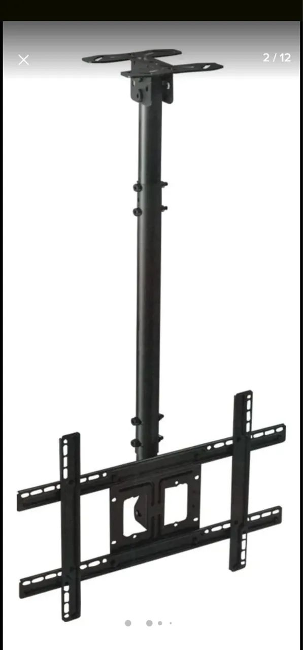 Suporte de Teto para Tv que gira 360  tv até 75 polegadas marca Aquário Preto