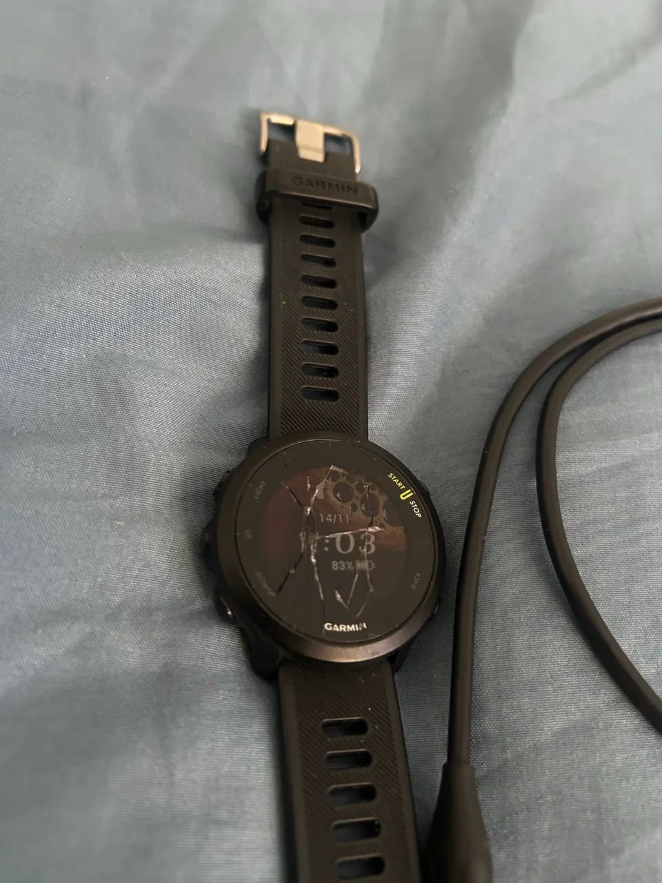 Garmin Forerunner 55 - funcionando perfeitamente (tela trincada) - Foto 3
