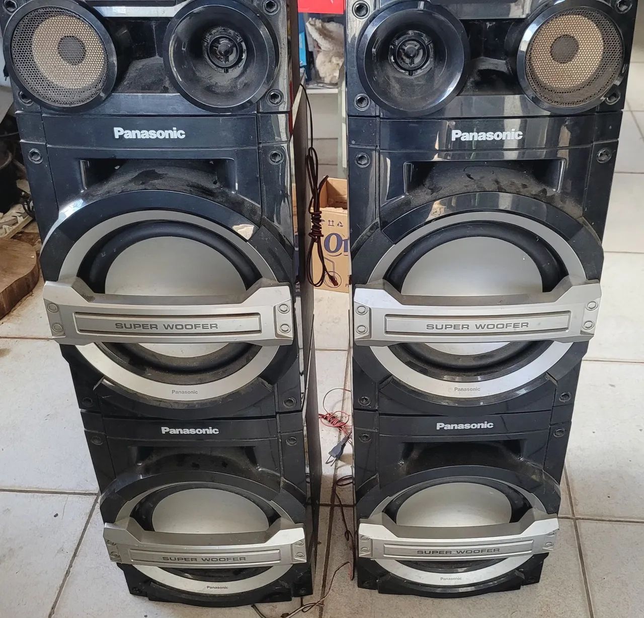 Som Panasonic com DEFEITO 4 Caixas - Foto 4