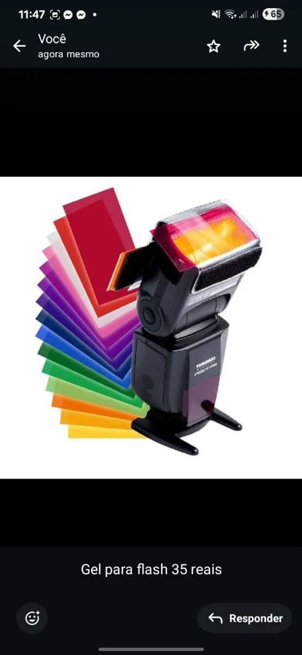 Gel de cores para flash Speedlite Yongnuo