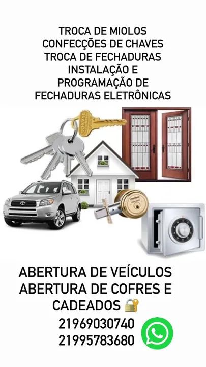 Chaveiro Itacuruçá 24 horas! 