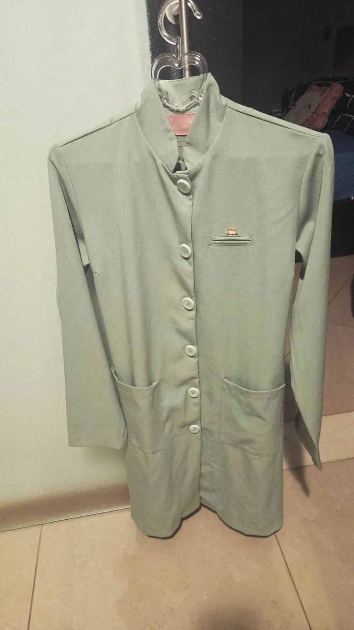 Jaleco Dra Cherie Verde Menta 