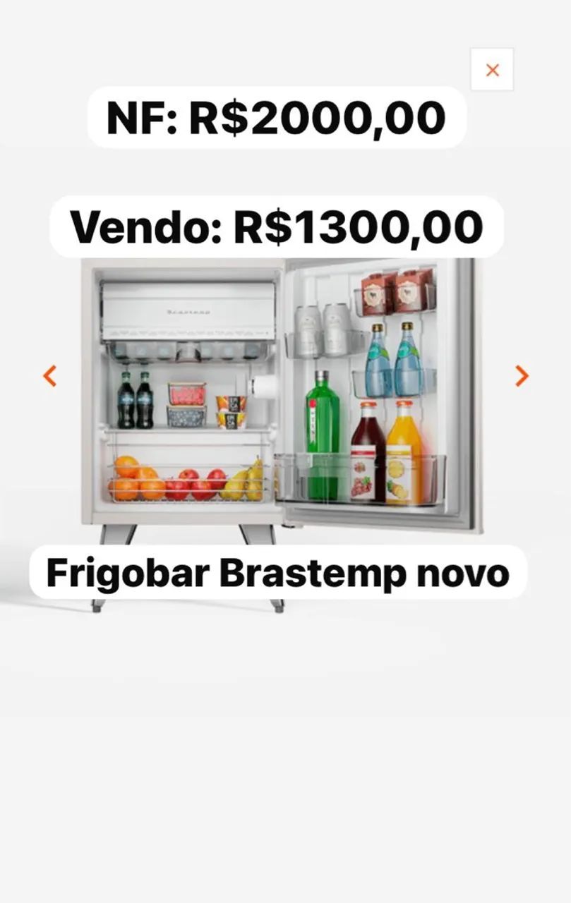 Frigobar brastemp retrô branco novo zero na caixa c/ nota fiscal