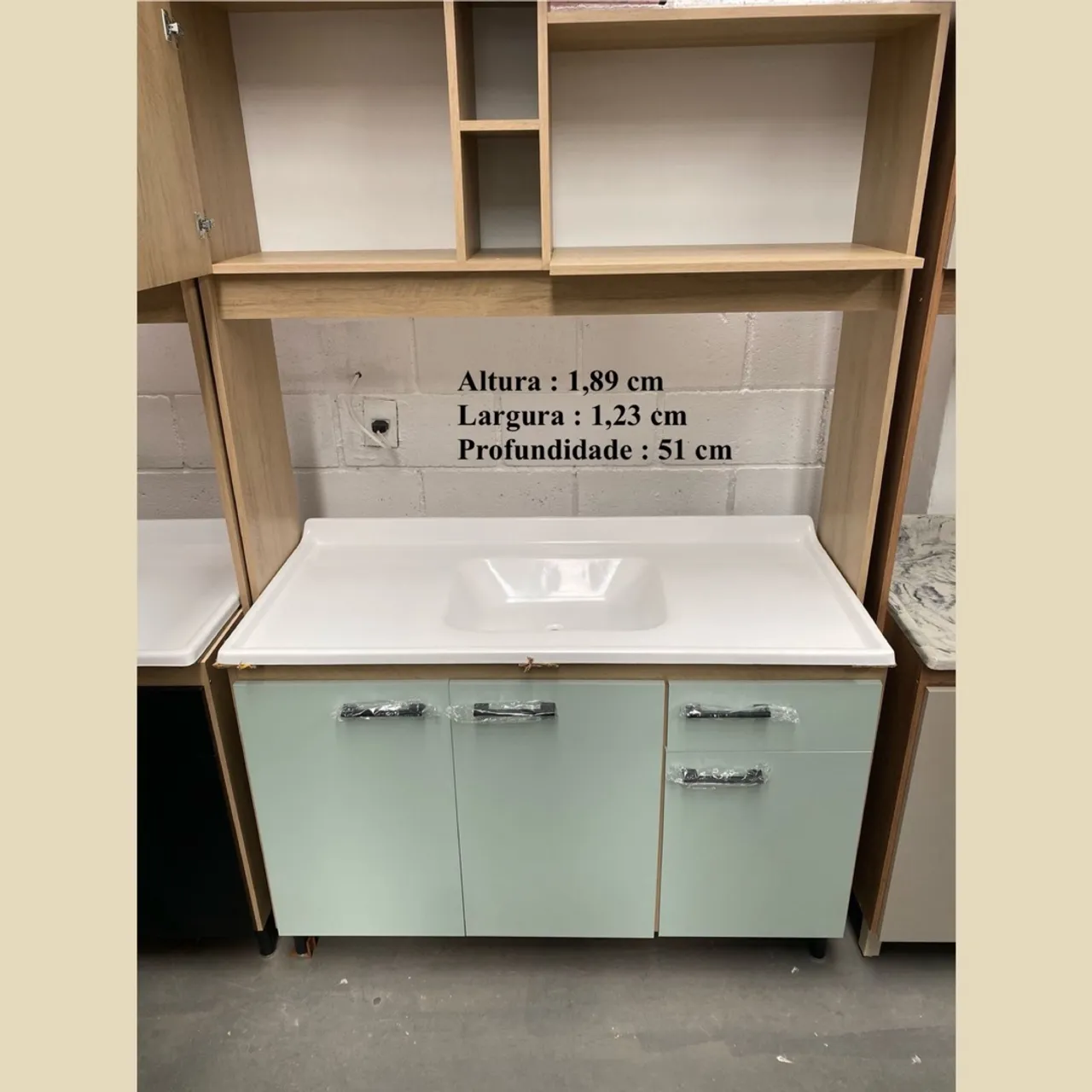 Cozinha compacta com tampo - entrego 