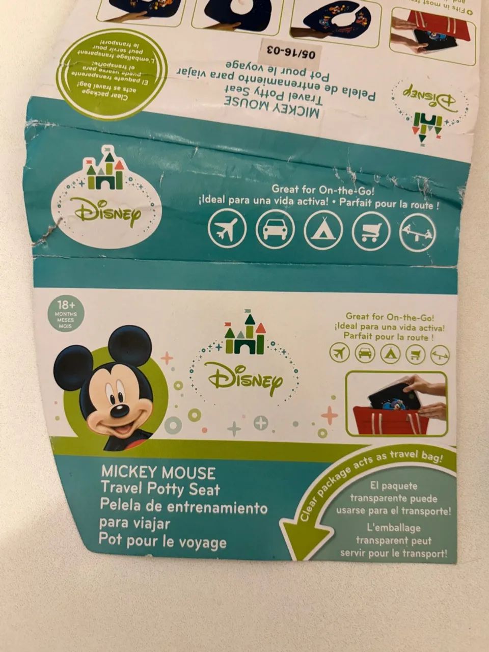 Tábua para vaso infantil IMPORTADA EUA (Para levar na bolsa) com tema Mickey - Foto 3