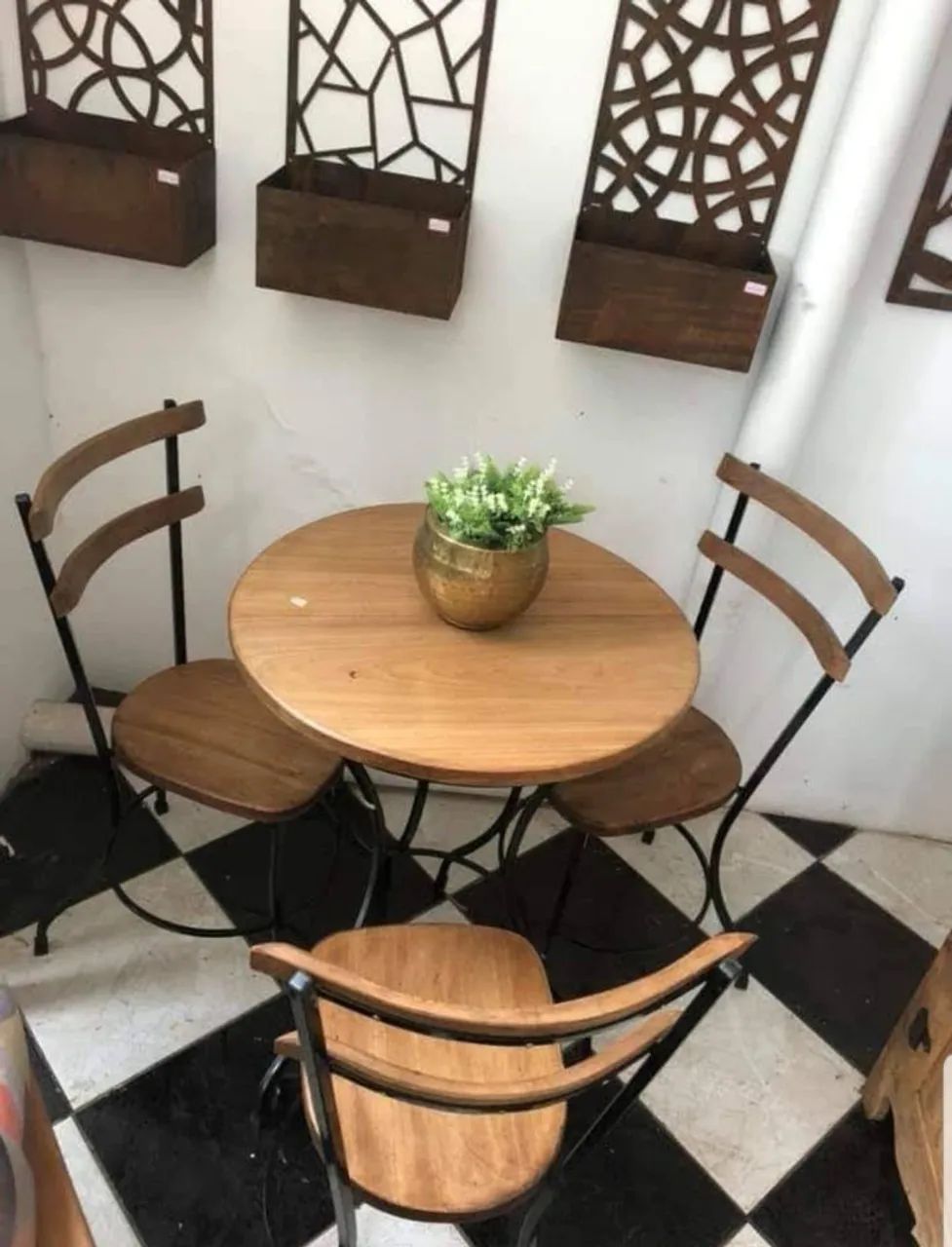 Jogo de Mesa Com 3 Cadeiras Chá  - Foto 2