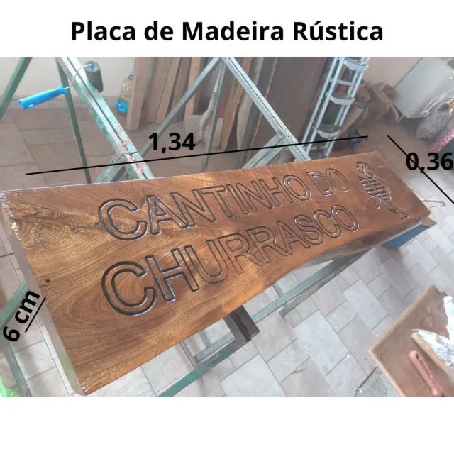 Placa de Madeira Rústica - "Galão da Massa" - Foto 2