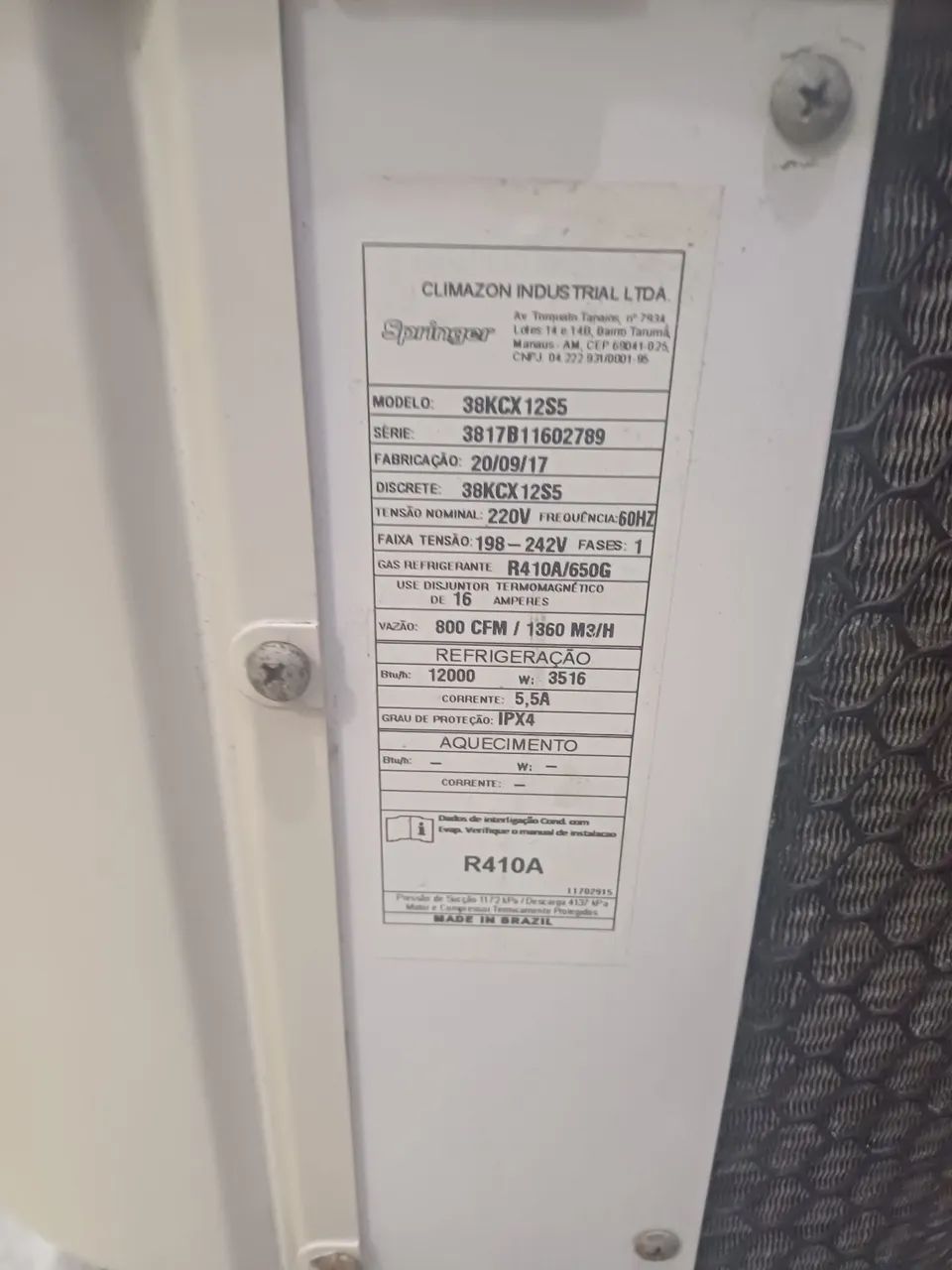 Ar Condicionado Springer Midea Split 12000 BTUs - Foto 5